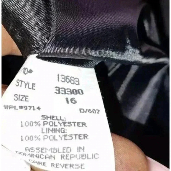 Vintage Classic Collection Blazer Jacket Black Gold Buttons Plus Size 16 Coat - Picture 9 of 13